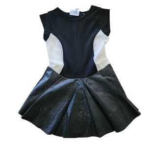 Black & White Fit-and-Flare Dress Sx Xxs Nwt